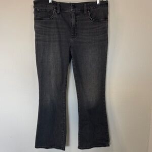Madewell Women’s Dark Gray Flare Jeans Low Rise Size 32 Western Cowgirl
